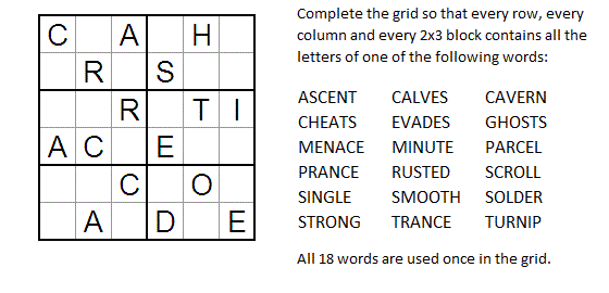 Lexoku example puzzle