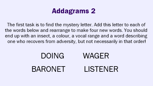 Addagrams 2