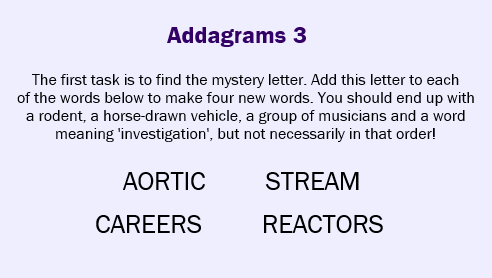 Addagrams 3